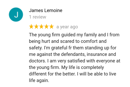 Former client James reviews maritime attorney Tim Young