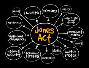 The Jones Act prohibits foreign carriers and crews from operating on domestic water routes.