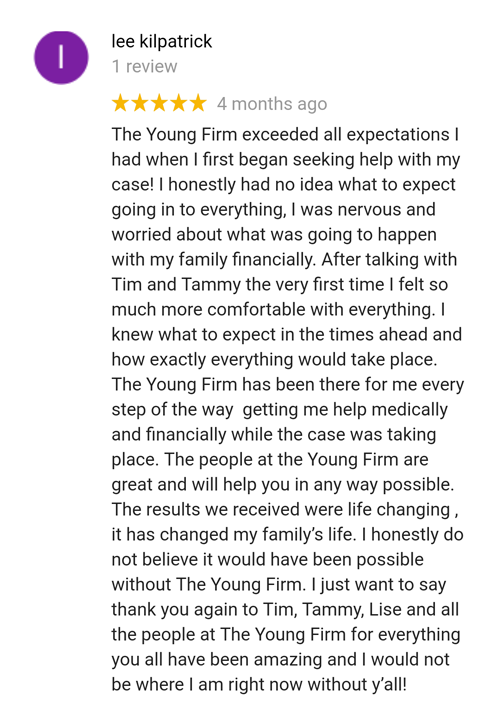 Former client Lee reviews maritime attorney Tim Young