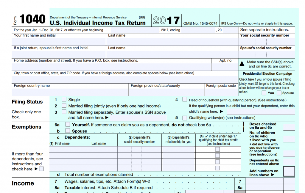 Filing taxes