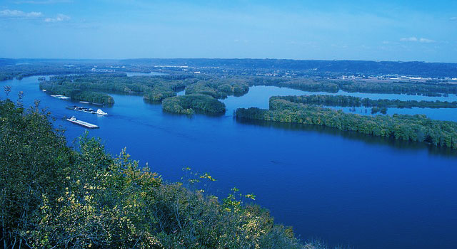 Barges on navigable waterways