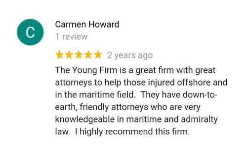 Former client Carmen reviews maritime attorney Tim Young
