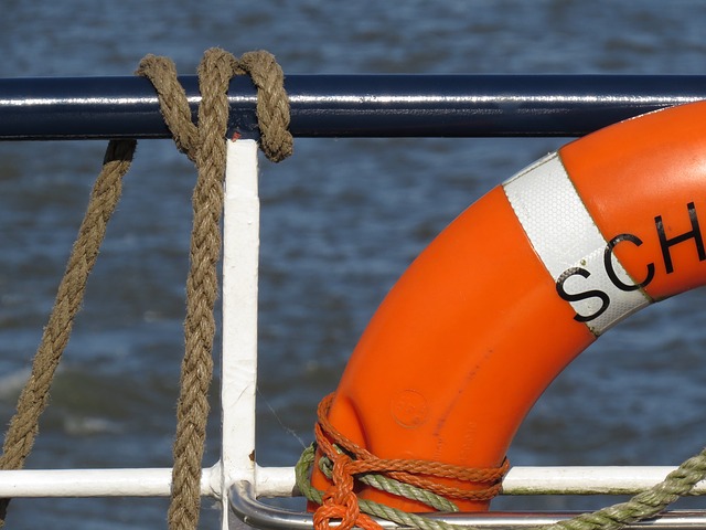 Lifesaver on a boat