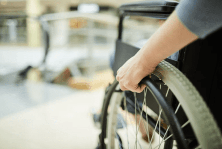 disabled person in a wheelchair