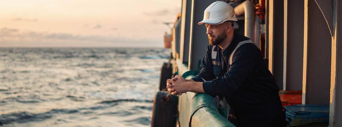 maritime worker at work