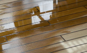 Slippery deck floor