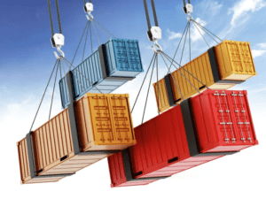 cargo being carried from a cargo ship