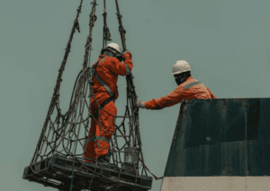Ship crew members on a maritime vessel.